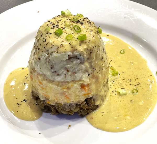 Vegetarian Haggis Stack